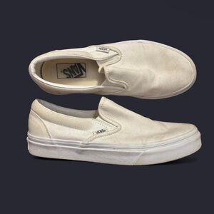 Vans Women's White Slip-On Shoes